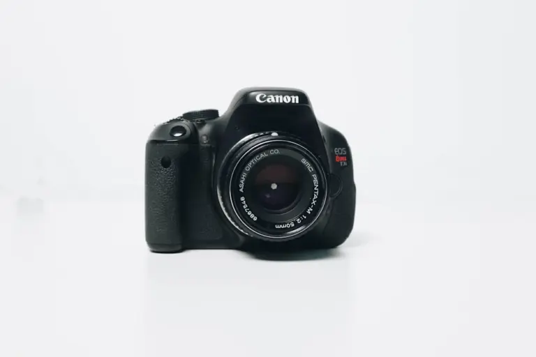 Camera on a table